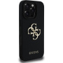 Guess Grained 4G Metal Logo Case за iPhone 16 Pro - черен