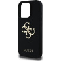 Guess Grained 4G Metal Logo Case за iPhone 16 Pro - черен