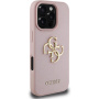 Guess Grained 4G Metal Logo Case за iPhone 16 Pro - Розов