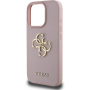 Guess Grained 4G Metal Logo Case за iPhone 16 Pro - Розов