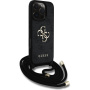Guess 4G метален кейс с лого Crossbody с въже за iPhone 16 Pro - сив