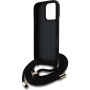 Guess 4G Metal Logo Crossbody Case with Lanyard за iPhone 16 Pro Max - кафяв