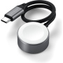 Satechi магнитен кабел за бързо зареждане - USB-C към магнитен диск за Apple Watch - 20 см - космическо сиво