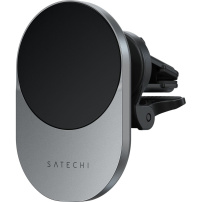 Satechi Магнитна стойка за вентилатор за кола с безжично зареждане за iPhone - Space Gray