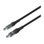 FIXED кабел за зареждане и данни с дисплей - USB-C към USB-C - 1,2 м - черен