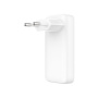 FIXED Slim GaN захранващ адаптер с 2x USB-C порта - 45W - бял