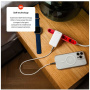 FIXED Slim GaN захранващ адаптер с 2x USB-C порта - 45W - бял