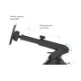 FIXED MagMount XL магнитна стойка за кола за стъкло и табло за iPhone - черна