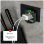 FIXED Power Socket адаптер за зареждане с USB-C / USB-A портове и сгъваемо зарядно за Apple Watch - 33W - бял