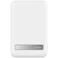 BELKIN Boost Charge Pro безжична MagSafe powerbank със стойка и USB-C порт - 8 000 mAh - бяла
