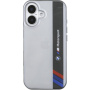BMW Калъф IML Motorsport Vertical Stripe за iPhone 16 - сив