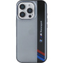 BMW Калъф IML Motorsport Vertical Stripe за iPhone 16 Pro - сив