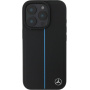 Mercedes Капак Blue Stripe с MagSafe за iPhone 16 Pro - черен