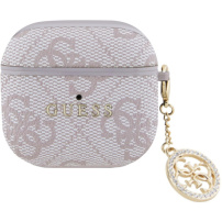 Guess Калъф 4G Script Charms за AirPods 4 - розов