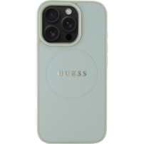 Guess Grained Classic Лого капак с MagSafe за iPhone 16 Pro - зелен