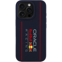 Oracle Red Bull Racing Силиконов кейс Vertical Logo с MagSafe за iPhone 16 Pro - тъмно син