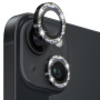 NORTHJO стъкла с блестящи рамки за защита на лещи на задния фотоапарат за iPhone 13 / 13 Mini - черна
