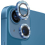 NORTHJO стъкла с блестящи рамки за защита на лещи на задния фотоапарат за iPhone 13 / 13 Mini - синя