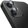 Enkay Защитно закалено стъкло за задната камера с алуминиева рамка за iPhone 12 / 12 mini - черно