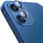 Enkay Защитно закалено стъкло за задната камера с алуминиева рамка за iPhone 12 / 12 mini - синьо