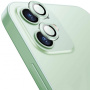 Enkay Защитно закалено стъкло за задната камера с алуминиева рамка за iPhone 12 / 12 mini - зелено