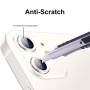 Enkay Защитно закалено стъкло за задната камера с алуминиева рамка за iPhone 12 / 12 mini - сребърно