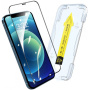 Enkay Quick Stick закалено стъкло с рамка за лесно залепване за iPhone 12 mini - черно