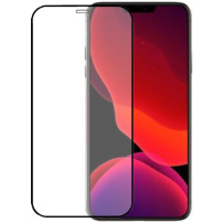Закалено удароустойчиво стъкло 2,5D против пръстови отпечатъци за iPhone 12 / 12 Pro - черна рамка