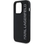 Karl Lagerfeld 3D гумен блясък лого калъф за iPhone 13 Pro - черен