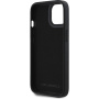 Karl Lagerfeld 3D гумен блясък лого калъф за iPhone 14 - черен