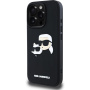 Karl Lagerfeld 3D Rubber Double Heads калъф за iPhone 16 Pro - черен