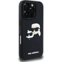 Karl Lagerfeld 3D Rubber Double Heads калъф за iPhone 16 Pro - черен