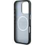 Guess Калъф IML 4G Glitter and Triangle Logo с MagSafe за iPhone 16 Pro - сив