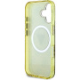 Guess Калъф IML 4G Glitter and Triangle Logo с MagSafe за iPhone 16 - кафяв