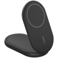 BELKIN Boost Charge Qi2 2-в-1 сгъваема магнитна безжична стойка за iPhone / AirPods - 15W - черна