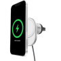 BELKIN Магнитна стойка за вентилация за кола Boost Charge Pro с безжично зареждане за iPhone - сребриста