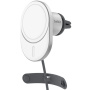 BELKIN Магнитна стойка за вентилация за кола Boost Charge Pro с безжично зареждане за iPhone - сребриста
