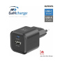 Swissten GaN зарядно устройство с портове USB-C / USB-A - 35W - черно