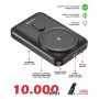 Swissten безжична MagSafe powerbank със стойка и USB-C порт - 10 000 mAh - черна