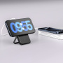 Swissten безжична MagSafe powerbank със стойка и USB-C порт - 5 000 mAh - черна