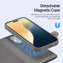 DUX DUCIS Свалящ се флип кейс Lawa 2в1 с MagSafe и портфейл за iPhone 16 Pro - сив