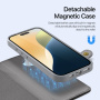 DUX DUCIS Свалящ се флип кейс Lawa 2в1 с MagSafe и портфейл за iPhone 16 - сив