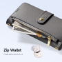 DUX DUCIS Свалящ се флип кейс Lawa 2в1 с MagSafe и портфейл за iPhone 16 - сив