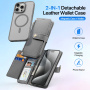 DUX DUCIS Свалящ се флип кейс Lawa 2в1 с MagSafe и портфейл за iPhone 15 Pro Max - сив