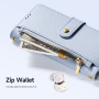 DUX DUCIS Свалящ се калъф Lawa 2в1 с MagSafe и портфейл за iPhone 15 Plus - син