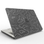 Матов прозрачен капак с абстрактен мотив за MacBook Pro 16" (A2141) - черен
