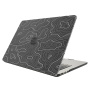 Матов прозрачен капак с абстрактен мотив за MacBook Pro 15" (A1398) - черен