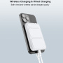 Безжична Appleking MagSafe захранваща банка със стойка и USB-C порт - 5000 mAh - черна