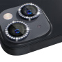 NORTHJO стъкло с кристали за защита на обектива на задната камера за iPhone 13 / 13 mini - сиво
