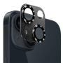 NORTHJO закалено стъкло с метална рамка за защита на лещите на камерата за iPhone 13 / 13 mini - черно